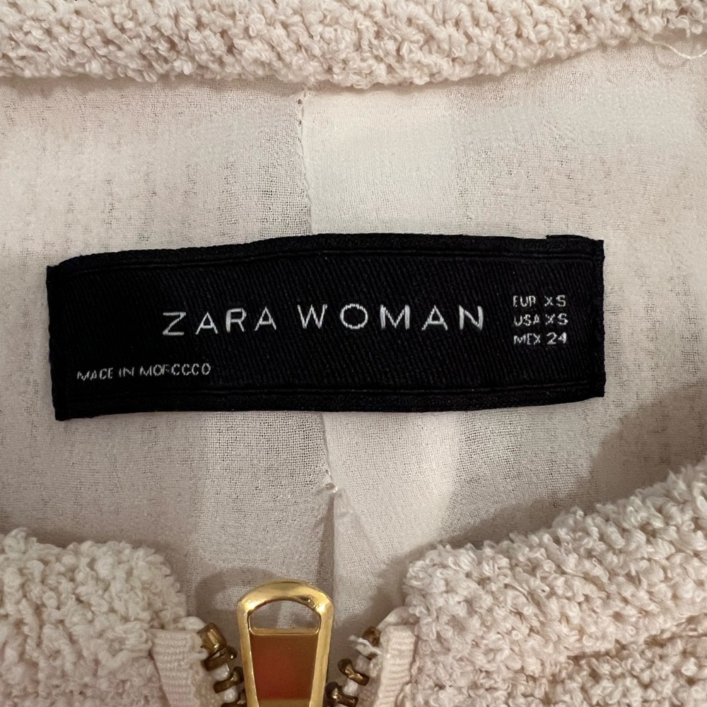 Zara Peplum Knit Jacket/Blazer | Cream | Preowned - Picture 13 of 13